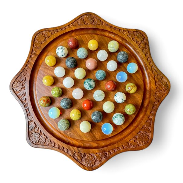 handmade marble solitaire game